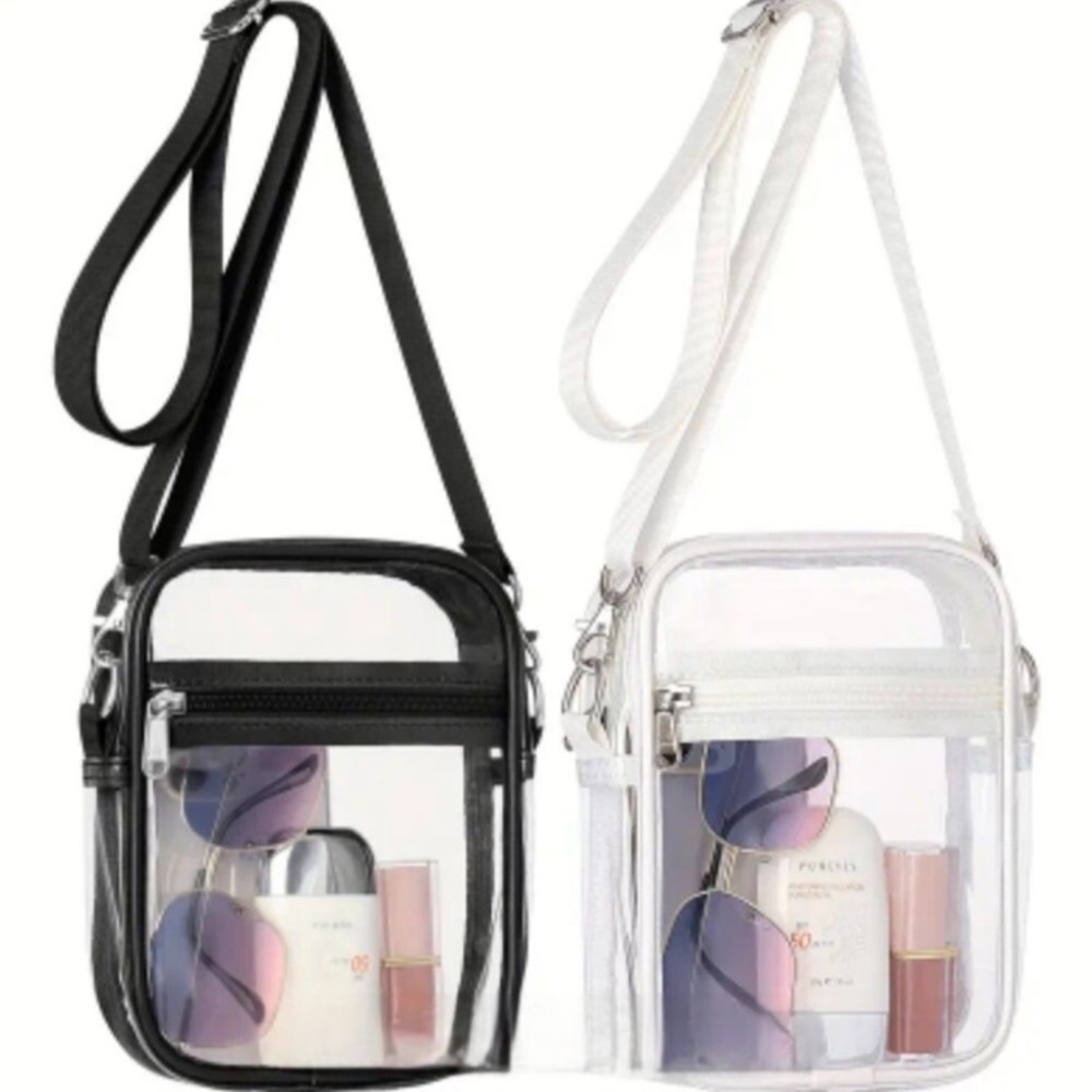 2 Clear Bag Stadium Approved - Clear Purses for Women Stadium Crossbody Bag